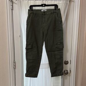 Women's Olive Cargo Jeans